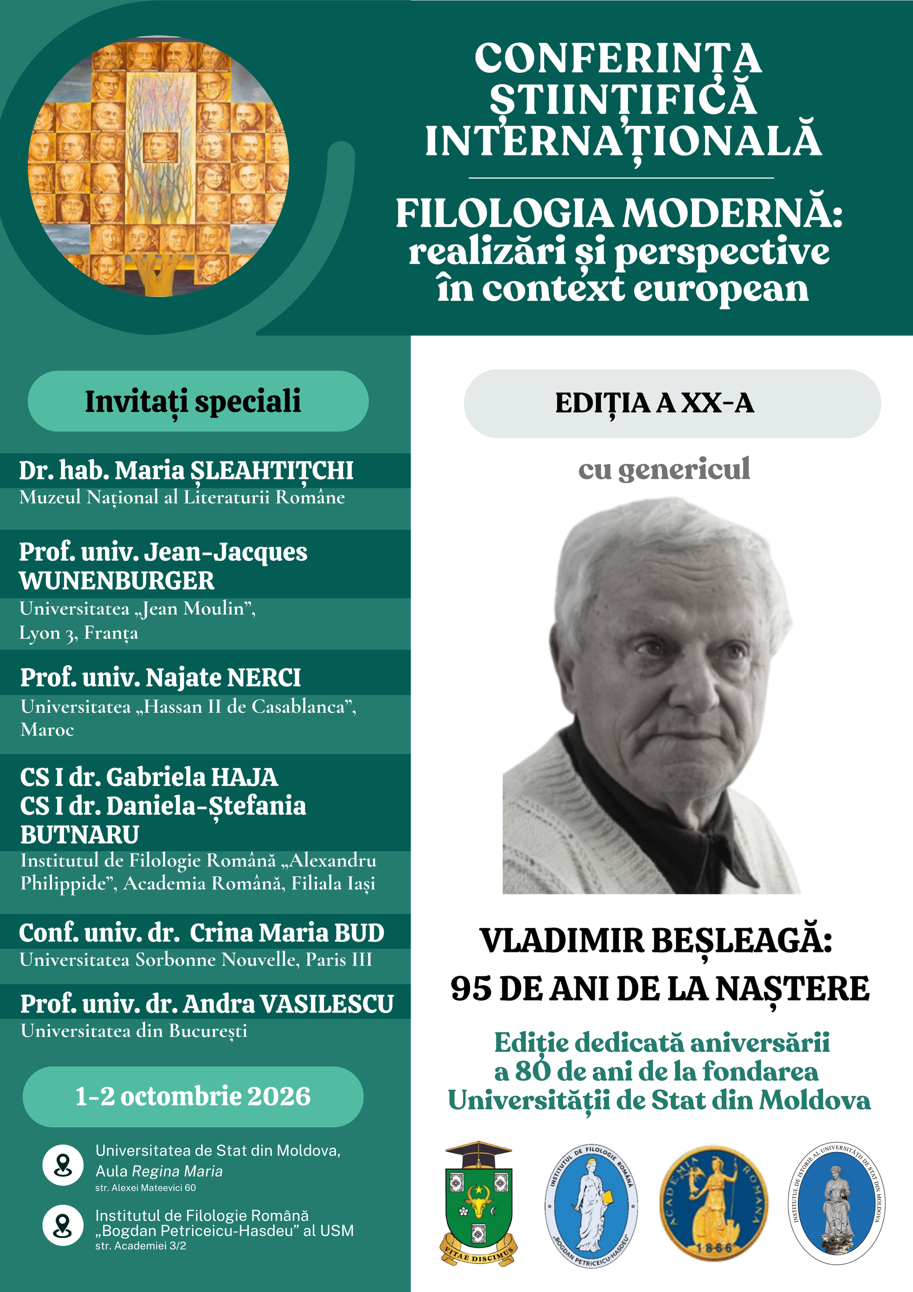 Programul Conferinței științifice internaționale „Filologia modernă: realizări și perspective în context european”, ediția a XX-a